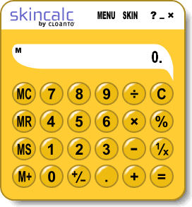 Screenshot of SkinCalc